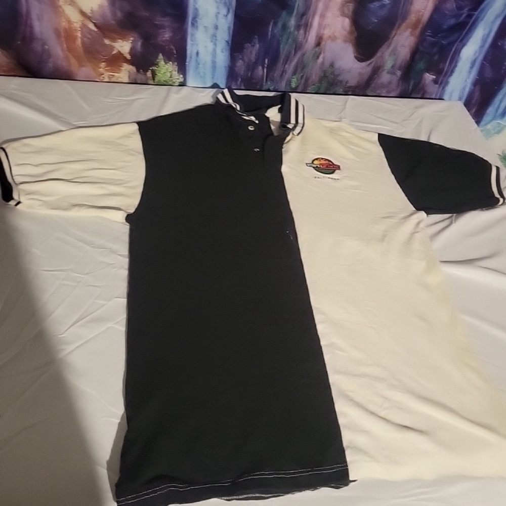Stylish Black and Cream Polo Shirt